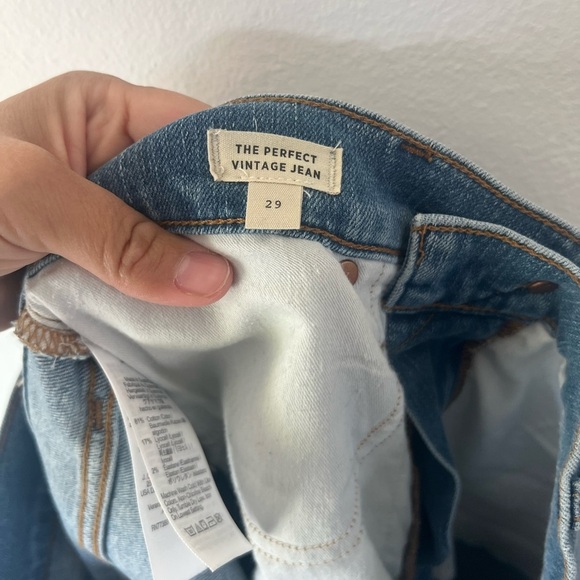 Madewell The Perfect Vintage Jean High-Rise Raw Hem Magic Pockets Size 29 NWT - Picture 8 of 10